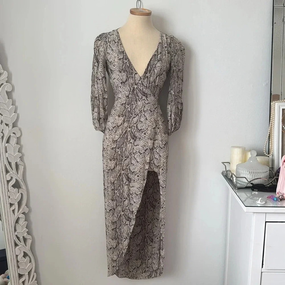 Reformation Dresses & Skirts - Reformation snakeskin wrap dress